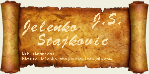 Jelenko Stajković vizit kartica